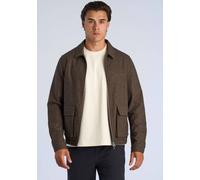 Outdoorhemd LINDBERGH "Hemdjacke Relaxed Fit", Herren, Gr. M, Normalgrößen, braun (braun mel), Obermaterial: 56% Polyester, 40% Wolle, 4% Elasthan. Futter: 55% Polyester, 45% Viskose, Hemden (32588456