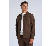 Outdoorhemd LINDBERGH "Hemdjacke Relaxed Fit", Herren, Gr. S, Normalgrößen, deep braun, Obermaterial: 65% Polyester, 31% Viskose, 4% Elasthan, Hemden (10227654-S) deep braun