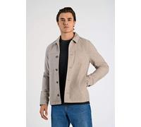 Outdoorhemd LINDBERGH "Hemdjacke Relaxed Fit", Herren, Gr. XL, Normalgrößen, dk sand mel, Obermaterial: 56% Polyester, 40% Wolle, 4% Elasthan. Futter: 55% Polyester, 45% Viskose, Hemden (98014223-XL)