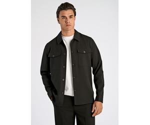 Outdoorhemd LINDBERGH "Hemdjacke Relaxed Fit", Herren, Gr. XXL, Normalgrößen, schwarz, Obermaterial: 65% Polyester, 31% Viskose, 4% Elasthan, Hemden (43818622-XXL) schwarz