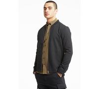Outdoorhemd LINDBERGH "Hemdjacke Slim Fit", Herren, Gr. L, Normalgrößen, grau (dk grau mix), Obermaterial: 75% Polyester, 22% Viskose, 3% Elasthan. Futter: 95% Polyester, 5% Elasthan, Hemden (21940923