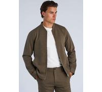 Outdoorhemd LINDBERGH "Hemdjacke Slim Fit", Herren, Gr. M, Normalgrößen, dk stone mix, Obermaterial: 75% Polyester, 22% Viskose, 3% Elasthan. Futter: 95% Polyester, 5% Elasthan, Hemden (85563554-M) dk