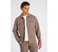 Outdoorhemd LINDBERGH "Lindbergh Hemdjacke", Herren, Gr. M, Normalgrößen, beige (beige mix), Obermaterial: 65% Polyester, 31% Viskose, 4% Elasthan, lässig geschnitten, Hemden (18532640-M) beige mix
