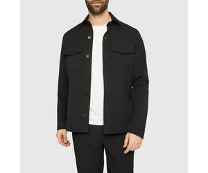 Outdoorhemd MAC "Overshirt", Herren, Gr. XL (42), N-Gr, power schwarz, Web, Obermaterial: 62% Polyester, 33% Viskose, 5% Elasthan, bequem hüftbedeckend, Manschette, Hemden, Over-Size- Look (94046066-X
