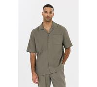 Outdoorhemd NOU "Dalan", Herren, Gr. M, US-Größen, khaki, 55% Leinen, 45% Viskose, unifarben, normal, Hemden, atmungsaktiv (67093704-M) khaki