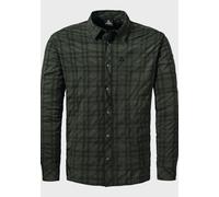 Outdoorhemd SCHÖFFEL "Hiking Shirt Style Yekuro MNS", Damen, Gr. 48, Normalgrößen, grün (0696, grün), Oberstoff: 81% Polyester, 14% Nylon, 5% Elasthan, V-Ausschnitt, Hemden (35569700-48) 0696, grün