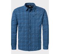Outdoorhemd SCHÖFFEL "Hiking Shirt Style Yekuro MNS", Herren, Gr. 52, Normalgrößen, blau (0840, blau), Oberstoff: 81% Polyester, 14% Nylon, 5% Elasthan, V-Ausschnitt, Hemden (27277704-52) 0840, blau
