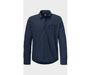 Outdoorhemd SCHÖFFEL "Jersey Shirt Style Calmay MEN", Herren, Gr. 48, Normalgrößen, 8820, blau, Oberstoff: 77% Nylon, 23% Elasthan, V-Ausschnitt, Hemden (44738929-48) 8820, blau