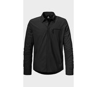 Outdoorhemd SCHÖFFEL "Jersey Shirt Style Calmay MEN", Herren, Gr. 56, Normalgrößen, 9990, schwarz, Oberstoff: 77% Nylon, 23% Elasthan, V-Ausschnitt, Hemden Outdoorhemd (37317543-56)