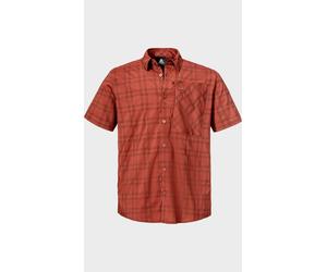 Outdoorhemd SCHÖFFEL "Shirt Style Frolya MEN", Herren, Gr. 50, Normalgrößen, 5590, rot, Oberstoff: 81% Polyester, 14% Nylon, 5% Elasthan, V-Ausschnitt, Hemden (56837338-50) 5590, rot