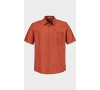 Outdoorhemd SCHÖFFEL "Shirt Style Kalmen MEN", Herren, Gr. 50, Normalgrößen, orange (5590, rot), Oberstoff: 80% Baumwolle, 20% Lyocell, V-Ausschnitt, Hemden (96284037-50) 5590, rot