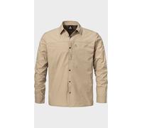 Outdoorhemd SCHÖFFEL "Shirt Style Maghera MEN", Herren, Gr. 54, Normalgrößen, 4705, beige, Oberstoff: 100% Polyester; Futter Passe: 100% Polyester, V-Ausschnitt, Hemden (25807101-54) 4705, beige