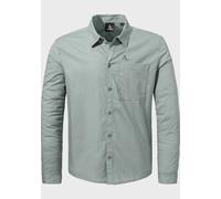 Outdoorhemd SCHÖFFEL "Urban Shirt Style Chanduy MNS", Herren, Gr. 50, Normalgrößen, grau (9205, grau), Oberstoff: 73% Baumwolle 27% Hanf, V-Ausschnitt, Hemden Outdoorhemd (88793158-50)