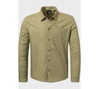 Outdoorhemd SCHÖFFEL "Urban Shirt Style Chanduy MNS", Herren, Gr. 56, Normalgrößen, grün (4605, grün), Oberstoff: 73% Baumwolle 27% Hanf, V-Ausschnitt, Hemden Outdoorhemd (98456163-56)