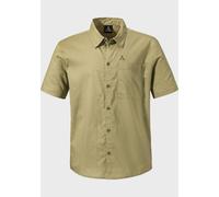 Outdoorhemd SCHÖFFEL "Urban Shirt Style Kalmen MNS", Herren, Gr. 52, Normalgrößen, grün (4605, grün), Oberstoff : 73% Baumwolle 27% Hanf, V-Ausschnitt, Hemden (62768808-52) 4605, grün
