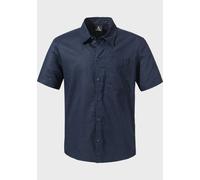Outdoorhemd SCHÖFFEL "Urban Shirt Style Kalmen MNS", Herren, Gr. 58, Normalgrößen, blau (8820, blau), Oberstoff : 73% Baumwolle 27% Hanf, V-Ausschnitt, Hemden (34274854-58) 8820, blau