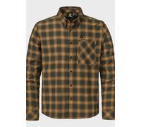 Outdoorhemd SCHÖFFEL "Urban Shirt Style Kleion MNS", Herren, Gr. 52, Normalgrößen, braun (4745, braun), Oberstoff: 100% Baumwolle, V-Ausschnitt, Hemden (67780842-52) 4745, braun