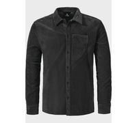 Outdoorhemd SCHÖFFEL "Urban Shirt Style Lodos MNS", Herren, Gr. 52, Normalgrößen, schwarz (9990, schwarz), Oberstoff: 98% Polyester, 2% Elasthan, V-Ausschnitt, Hemden (34782958-52) 9990, schwarz