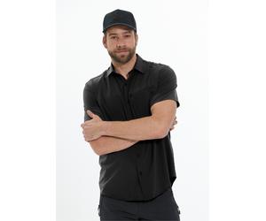 Outdoorhemd WHISTLER "Jeromy", Herren, Gr. XXL, US-Größen, schwarz, 90% Polyester, 10% Elasthan, unifarben, normal, ohne Ausschnitt, Hemden, mit innovativer QUICK DRY-Technologie (63470150-XXL) schwar
