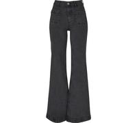 Urban Classics Ladies Vintage Flared Denim Pants Jeans schwarz in W30L34