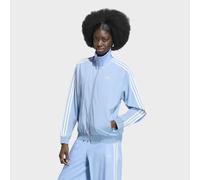 Outdoorjacke ADIDAS ORIGINALS "ADIDAS ORIGINALS SUMMER GLOW LIGHT DENIM FIREBIRD TRACK", Damen, Gr. XL, light denim, Obermaterial: 100% Baumwolle, Jacken Outdoorjacke, für Erwachsene, mit Reißverschlu