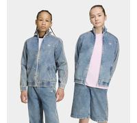 Outdoorjacke ADIDAS ORIGINALS "FIREBIRD ORIGINALS, DENIM, LOCKER GESCHNITTEN", Jungen, Gr. 152, worn blau denim, Obermaterial: 100% Baumwolle, Jacken Outdoorjacke (77935910-152) worn blau denim