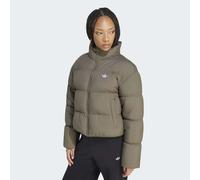 Outdoorjacke ADIDAS ORIGINALS "GEFÜTTERT, KURZER SCHNITT", Damen, Gr. M, braun (branch), Obermaterial: 100% Polyester, Jacken Outdoorjacke (24553105-M) branch