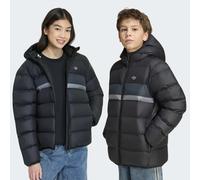 Outdoorjacke ADIDAS ORIGINALS "PUFFER, REGULÄR GESCHNITTEN, COLOURBLOCKING", Jungen, Gr. 164, schwarz, Obermaterial: 100% Polyester, Jacken Outdoorjacke, Outdoorjacke für Kinder, mit Reißverschluss, s