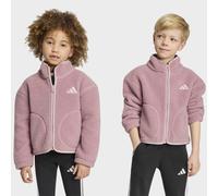 Outdoorjacke ADIDAS SPORTSWEAR "ALPAKA SHERPA", Jungen, Gr. 122, rosa (magic mauve), Obermaterial: 100% Polyester, Jacken Outdoorjacke, für Kinder, mit Reißverschluss, aus Polyester, neutraler Schnitt