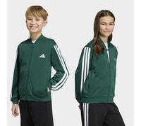 Outdoorjacke ADIDAS SPORTSWEAR "ESSENTIALS CLIMACOOL TRACK", Jungen, Gr. 140, grün (collegiate grün, weiß), Obermaterial: 100% Polyester, Jacken Outdoorjacke, für Kinder, mit Reißverschluss, aus Polye
