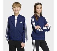 Outdoorjacke ADIDAS SPORTSWEAR "ESSENTIALS CLIMACOOL TRACK", Jungen, Gr. 152, blau (dunkelblau, weiß), Obermaterial: 100% Polyester, Jacken Outdoorjacke, für Kinder, mit Reißverschluss, aus Polyester 