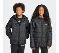 Outdoorjacke ADIDAS SPORTSWEAR "ESSENTIALS LIGHT PADDED KINDER", Jungen, Gr. 164, schwarz (schwarz, reflective silber), Obermaterial: 100% Polyester, normal, Jacken Outdoorjacke (87543139-164) schwarz