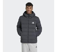 Outdoorjacke ADIDAS SPORTSWEAR "HELIONIC CLIMAWARM STRETCH MIT KAPUZE", Herren, Gr. XXL, grau (schwarz), Obermaterial: 88% Polyester, 12% Elasthan. Taschenbeutel: 100% Polyester. Wattierung: 80% Daune