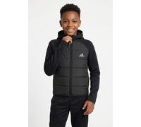 Outdoorjacke ADIDAS SPORTSWEAR "HYBRID", Jungen, Gr. 140, schwarz (schwarz, schwarz reflective), Obermaterial: 100% Polyester, Jacken Outdoorjacke, für Kinder, mit Reißverschluss, aus Polyester (75913