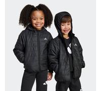Outdoorjacke ADIDAS SPORTSWEAR "LK ESS LPAD JKT", Jungen, Gr. 110, schwarz (schwarz, reflective silber), Obermaterial: 100% Polyester, normal, Jacken Outdoorjacke (19118751-110) schwarz, reflective si