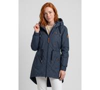 Outdoorjacke ALIFE & KICKIN "CHARLOTTEAKB", Damen, Gr. XS, blau (marine), Web, Obermaterial: 100% Polyester, bedruckt, gepunktet, kniefrei, Jacken Outdoorjacke, gefütterter Parka, Kapuzenjacke durch B