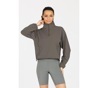 Outdoorjacke ATHLECIA "Sharma", Damen, Gr. 36, grau, 90% Polyamid, 10% Elasthan, unifarben, normal, hoch geschlossener Ausschnitt, Jacken Outdoorjacke, aus atmungsaktivem Material (21316724-36) grau