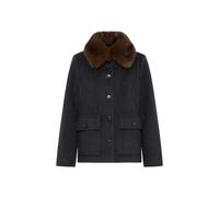 Outdoorjacke B.YOUNG "Damen Übergangsjacke BYBECILA", Damen, Gr. 38, grau (dunkelgrau melange), Obermaterial: 90% Polyester PES. 10% Wolle mw., Jacken Outdoorjacke (21593033-38) dunkelgrau melange