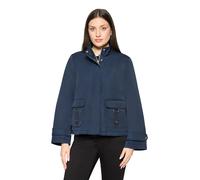 Outdoorjacke BETTY BARCLAY "Damen gerader Schnitt", Damen, Gr. 48, dunkelblau, Obermaterial: 65% Polyester, 35% Baumwolle; Futter: 55% Viskose, 45% Polyester, lässig geschnitten, Jacken Outdoorjacke (