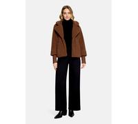 Outdoorjacke BETTY BARCLAY "Damen mit Plüsch", Damen, Gr. 38, braun (schwarz coffee), Plüsch, Obermaterial: 100% Polyester. Besatz: 45% Viskose, 37% Polyester, 18% Polyacryl, lässig geschnitten, Jacke