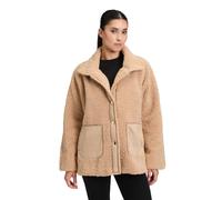 Outdoorjacke BETTY BARCLAY "Damen Outdoorjacke mit Plüsch", Damen, Gr. 42, beige, Plüsch, Obermaterial: 100% Polyester. Besatz: 95% Polyester, 5% Elasthan. Futter: 55% Viskose, 45% Polyester., lässig 