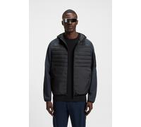 Outdoorjacke BOSS GREEN "J Urbanex Hybrid HD", Herren, Gr. 3XL, blau (dunkelblau402), Web, Obermaterial: 95% Polyester, 5% Elasthan, unifarben, regular fit hüftlang, abgesteppte Kante, Jacken Outdoorj