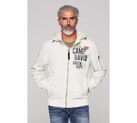 Outdoorjacke CAMP DAVID, Damen, Gr. 4XL, grau (kitt), Material: 100% Baumwolle, Futter: 100% Polyester, bestickt, regular fit normal, eingesetzt Rippbündchen, Jacken Outdoorjacke, mit Ärmeltasche (467