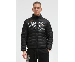 Outdoorjacke CAMP DAVID, Herren, Gr. 4XL, schwarz, Steppware, Material: 100% Polyamid, Futter: 100% Polyester, Füllung: 100% Polyester, bedruckt, bestickt, regular fit normal, eingesetzt elastischer B