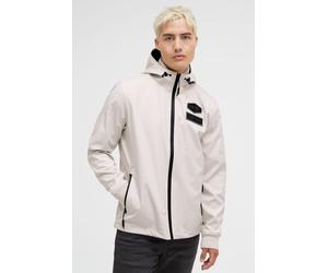 Outdoorjacke CAMP DAVID, Herren, Gr. M, silber, Softshell, Material: 94% Polyester, 6% Elasthan, Futter: 100% Polyester, bedruckt, bestickt, regular fit normal, eingesetzt Rippbündchen, Jacken Outdoor