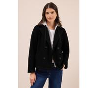 Outdoorjacke CECIL, Damen, Gr. L (42), schwarz, Stoff, Obermaterial: 100% Polyester. Inlay und Kapuze: 80% Baumwolle, 20% Polyester, unifarben, normal normal, ohne Ausschnitt, abgesteppt, Jacken Outdo