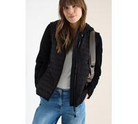 Cecil Damen Jacke mit Strukturmix und Kapuze in Schwarz, Gr: L
