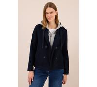 Outdoorjacke CECIL, Damen, Gr. M (40), schwarz navy blau, Stoff, Obermaterial: 100% Polyester; Inlay und Kapuze: 80% Baumwolle, 20% Polyester, unifarben, normal normal, ohne Ausschnitt, abgesteppt, Ja