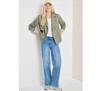 Kurzjacke CECIL, Damen, Gr. XL (44), chlorella grün, Web, Obermaterial: 100% Baumwolle. Futter: 100% Polyester, unifarben, lässig geschnitten hüftlang, V-Ausschnitt, Jacken Kurzjacke, Trenchcoat mit R