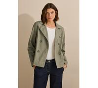 Outdoorjacke CECIL, Damen, Gr. XL (44), grün (smooth khaki), Web, Obermaterial: 100% Baumwolle; Futter: 100% Polyester, unifarben, gerade normal, V-Ausschnitt, Bündchen, Jacken Outdoorjacke, aus reine